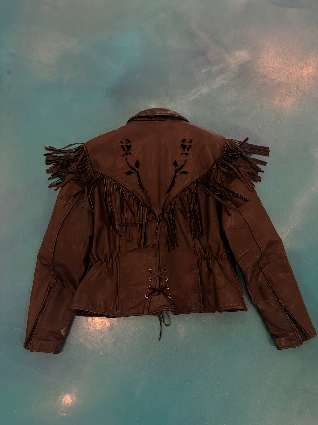 Vintage Protech Fringe Leather Jacket