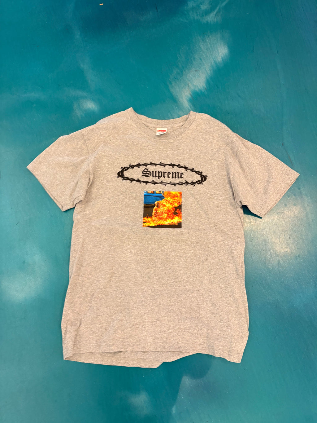 Supreme Eternal Tee ("Burning Monk") (SS17) (L)