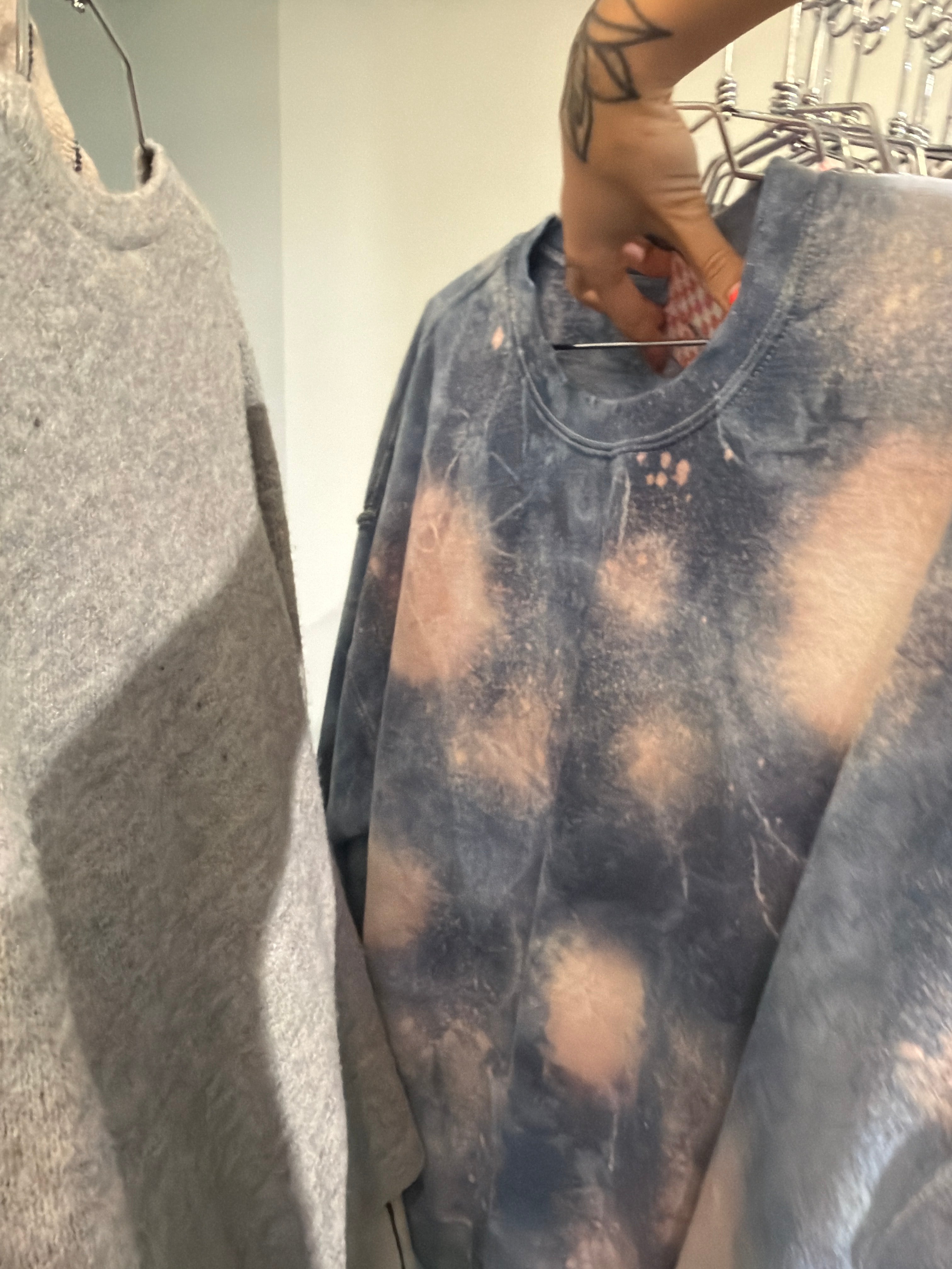 Blue and Pink Crewneck