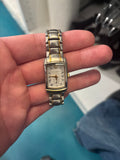 Emporio Armani Classic Tank/Rectangular two-tone watch D