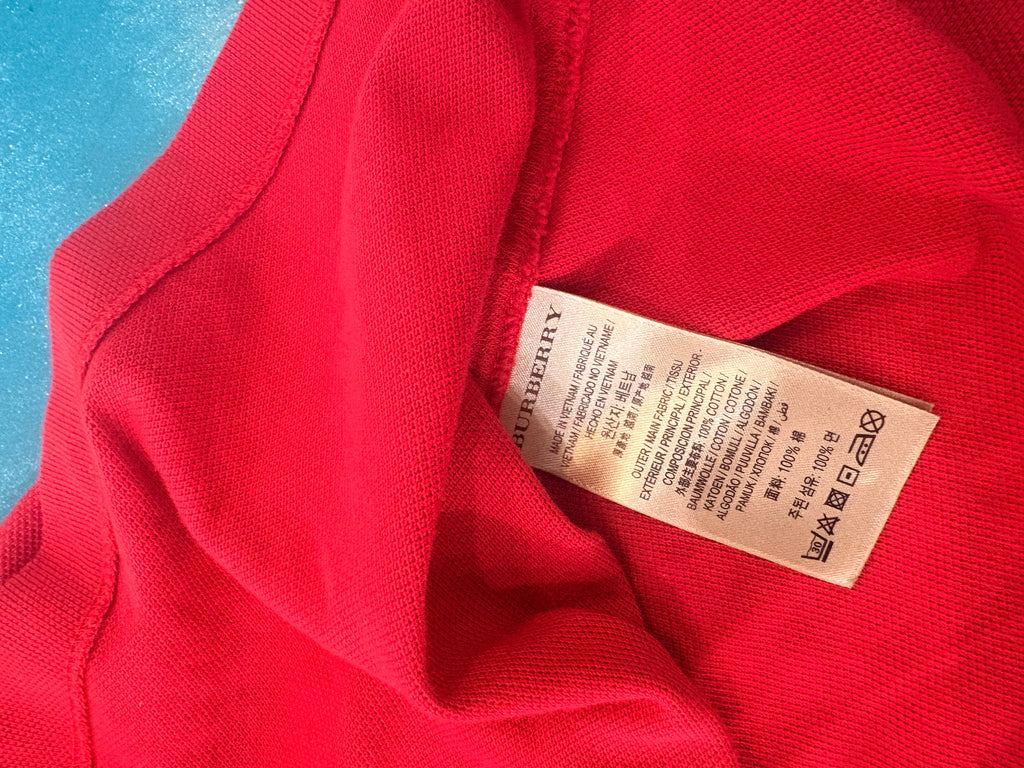 Burberry Red polo (M) D