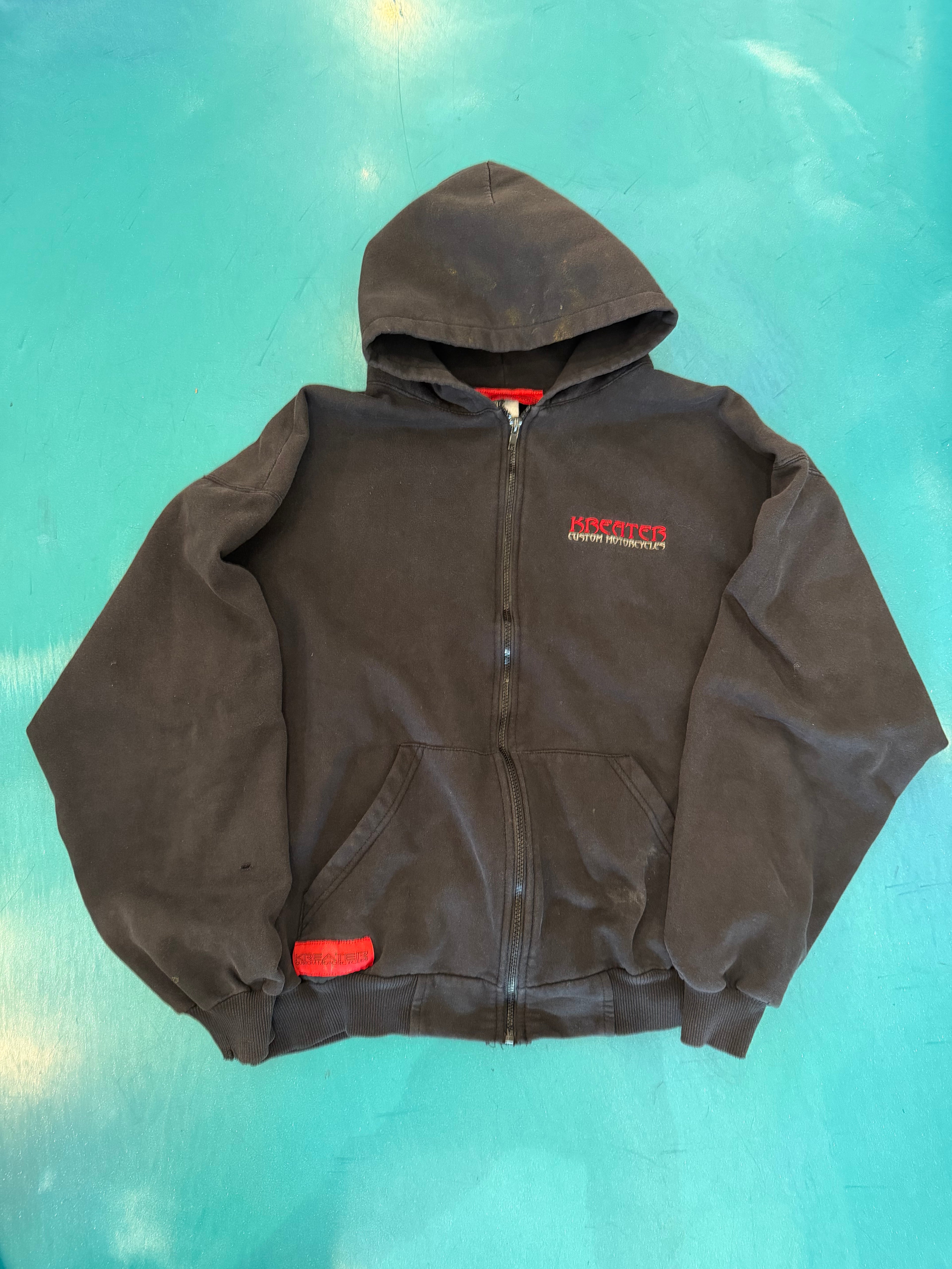 Vintage Kreater Custom Motorcycles Hoodie (XL)