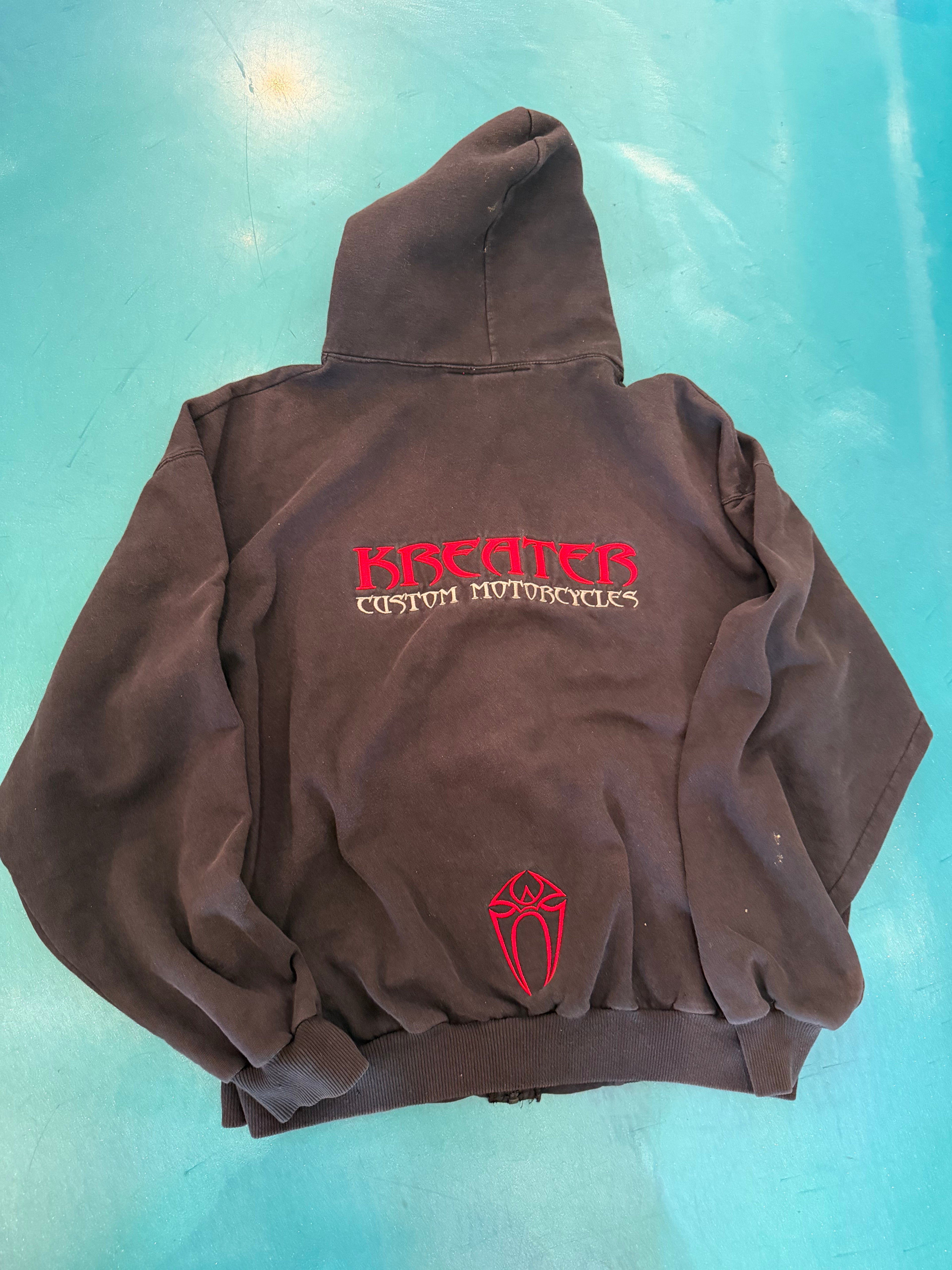 Vintage Kreater Custom Motorcycles Hoodie (XL)