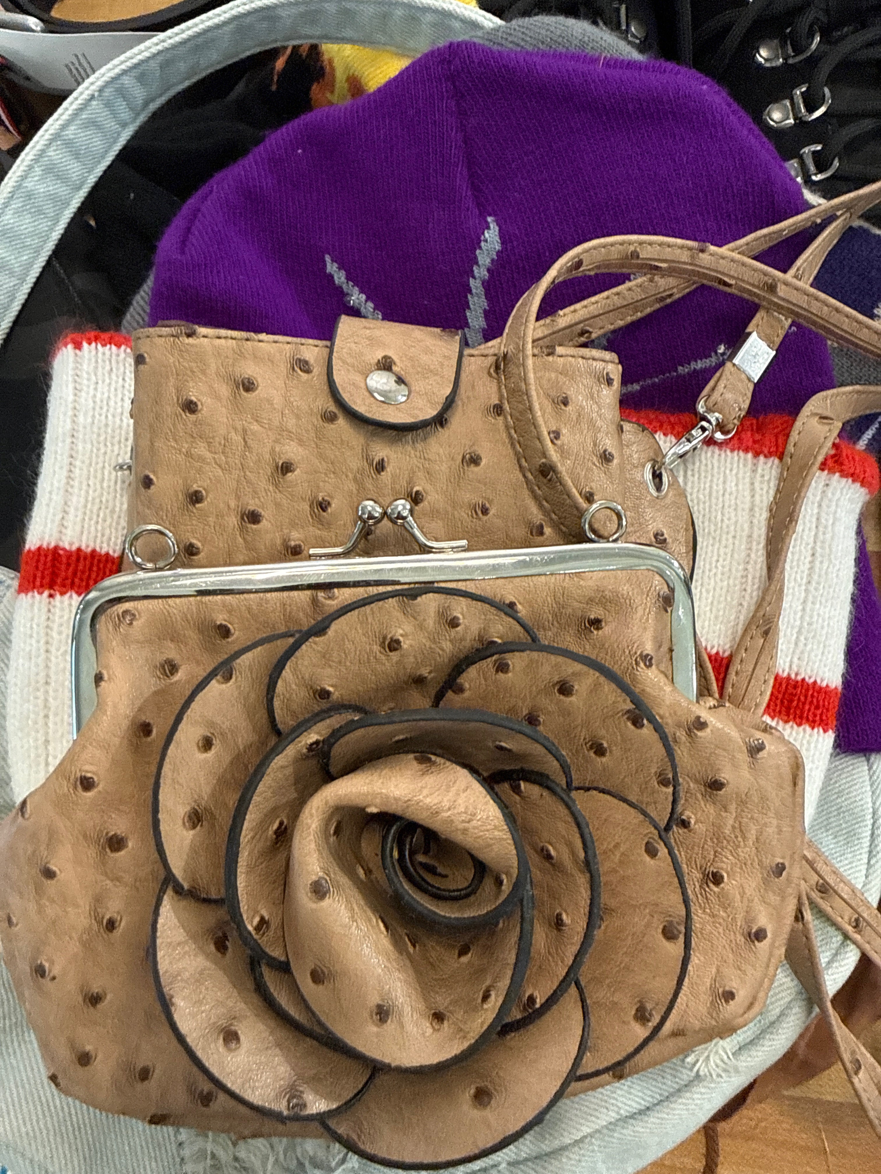 Leather Flower Bag