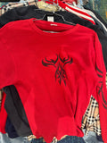 Vintage Red Waffle LS