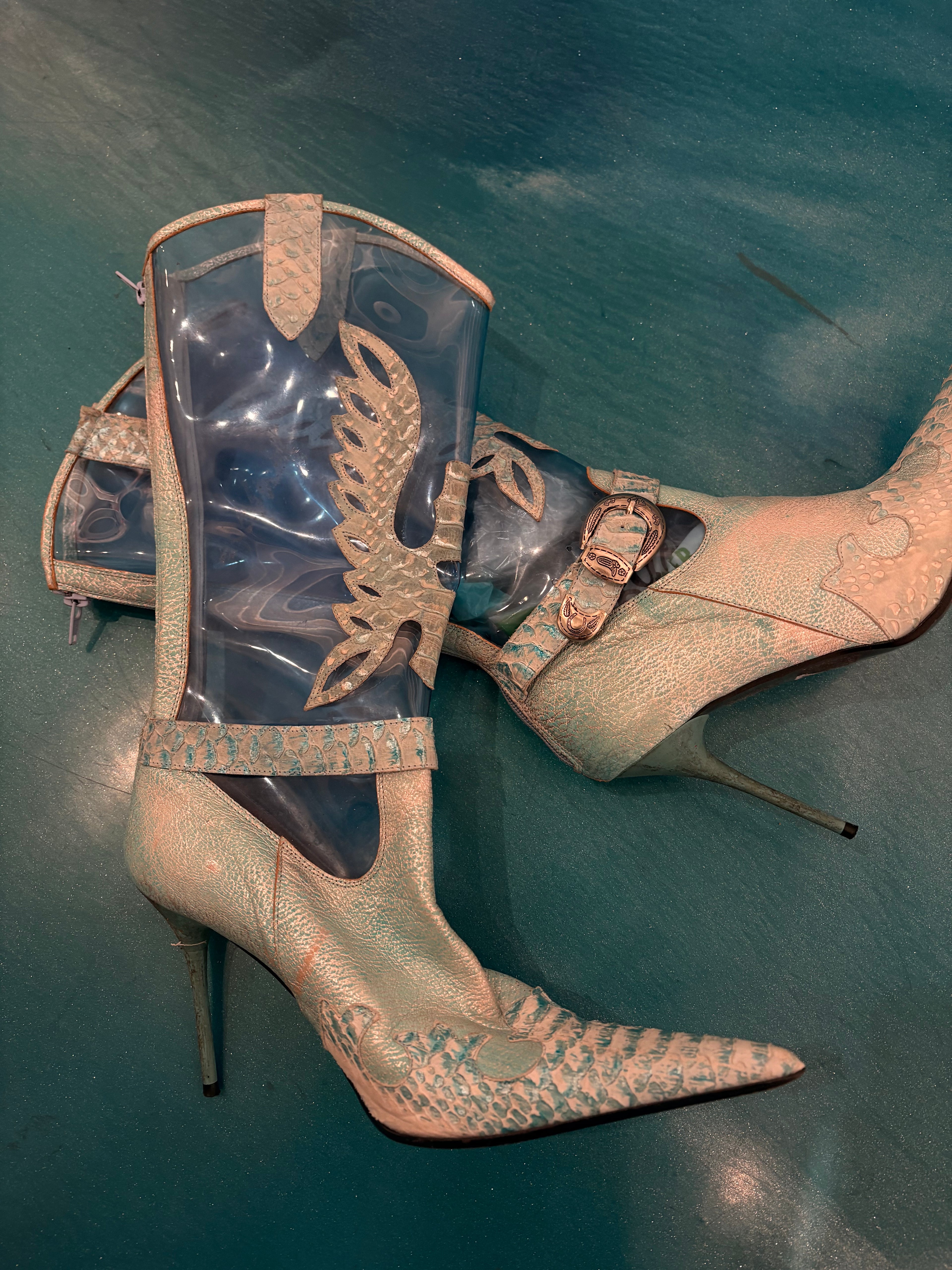 Aldo Blue Cowboy boots (39)