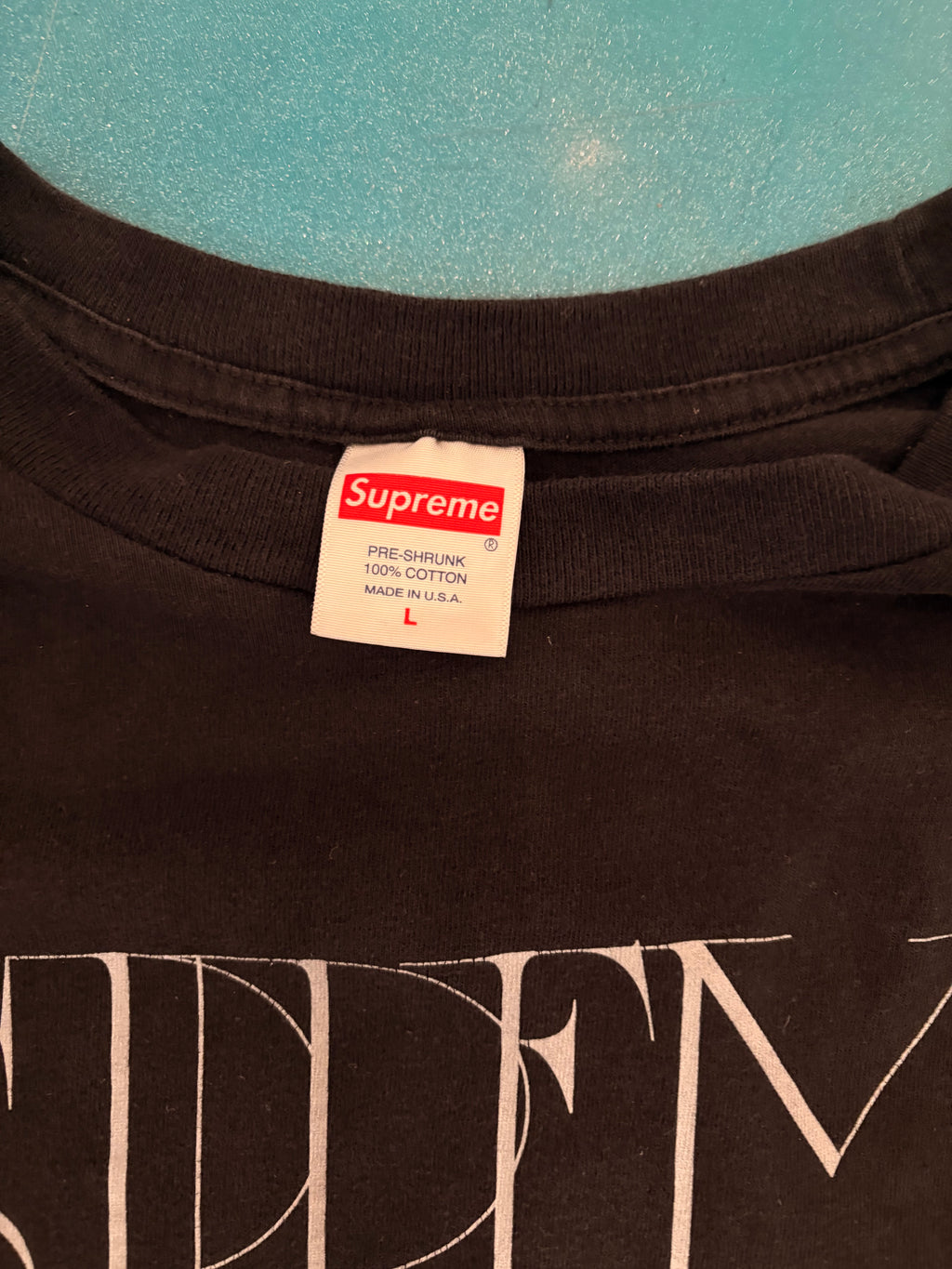 Supreme Trademark Tee 'Black' SS22 (L)