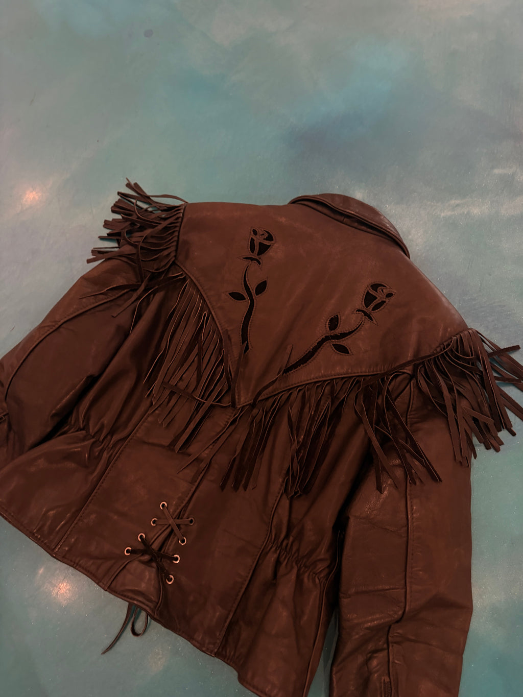 Vintage Protech Fringe Leather Jacket