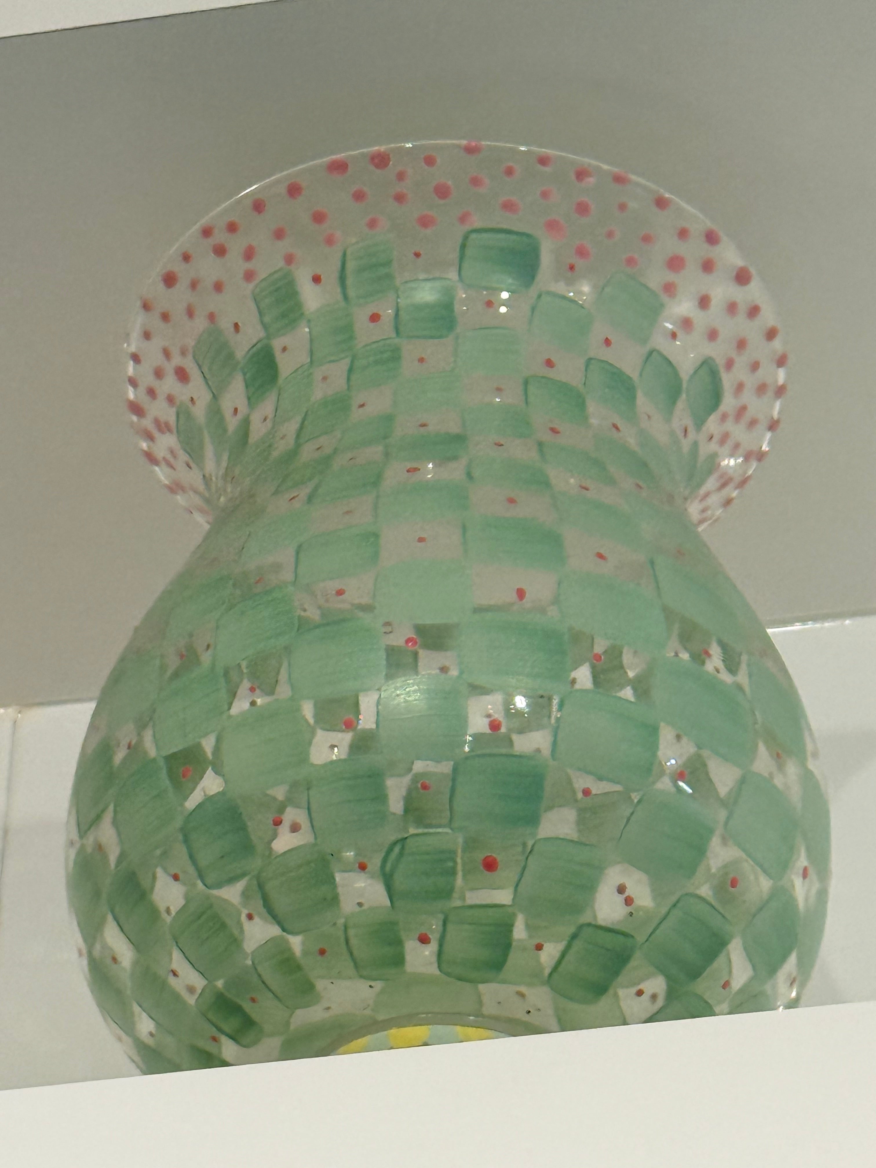 Custom Checkered Vase