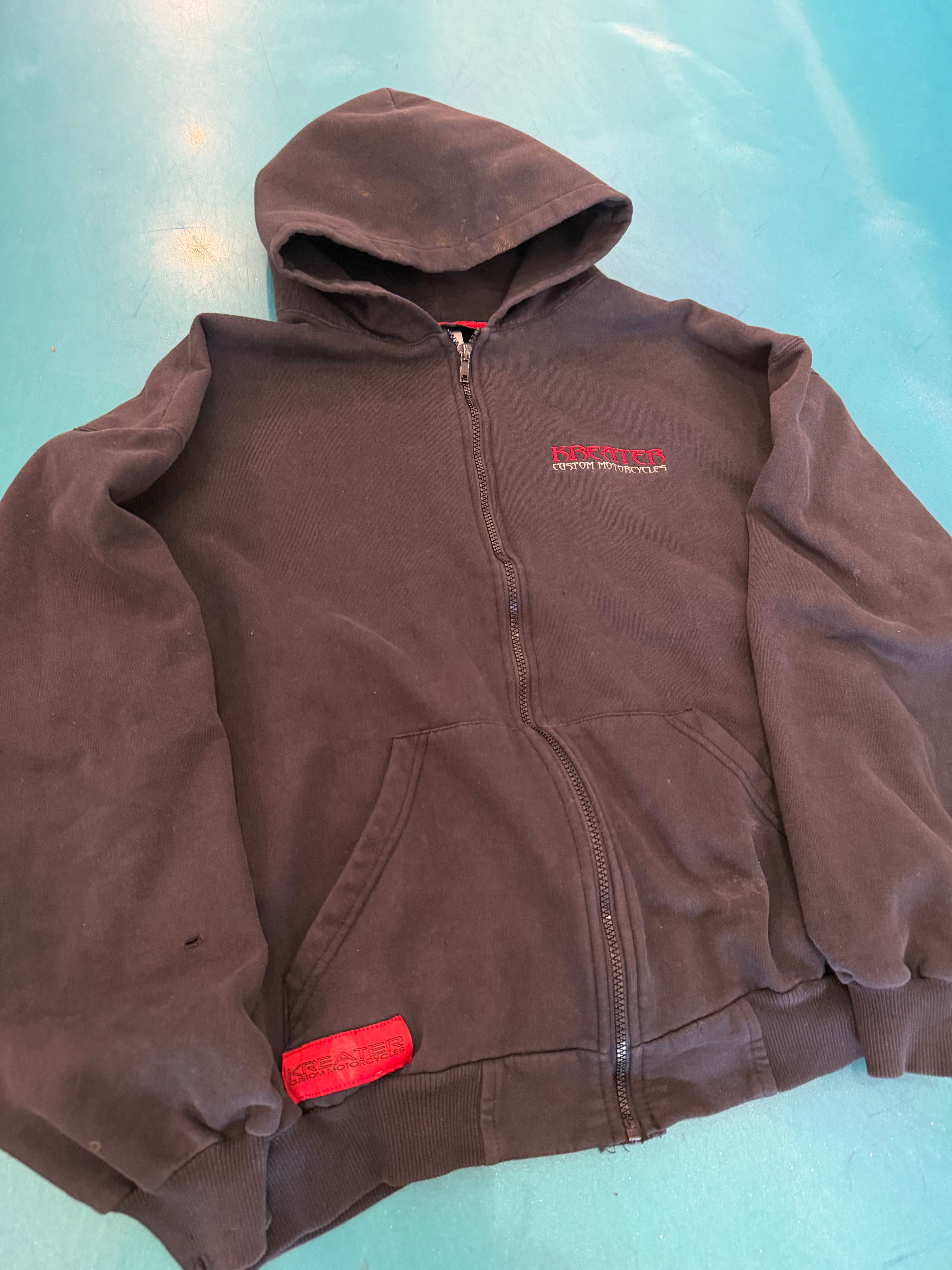 Vintage Kreater Custom Motorcycles Hoodie (XL)
