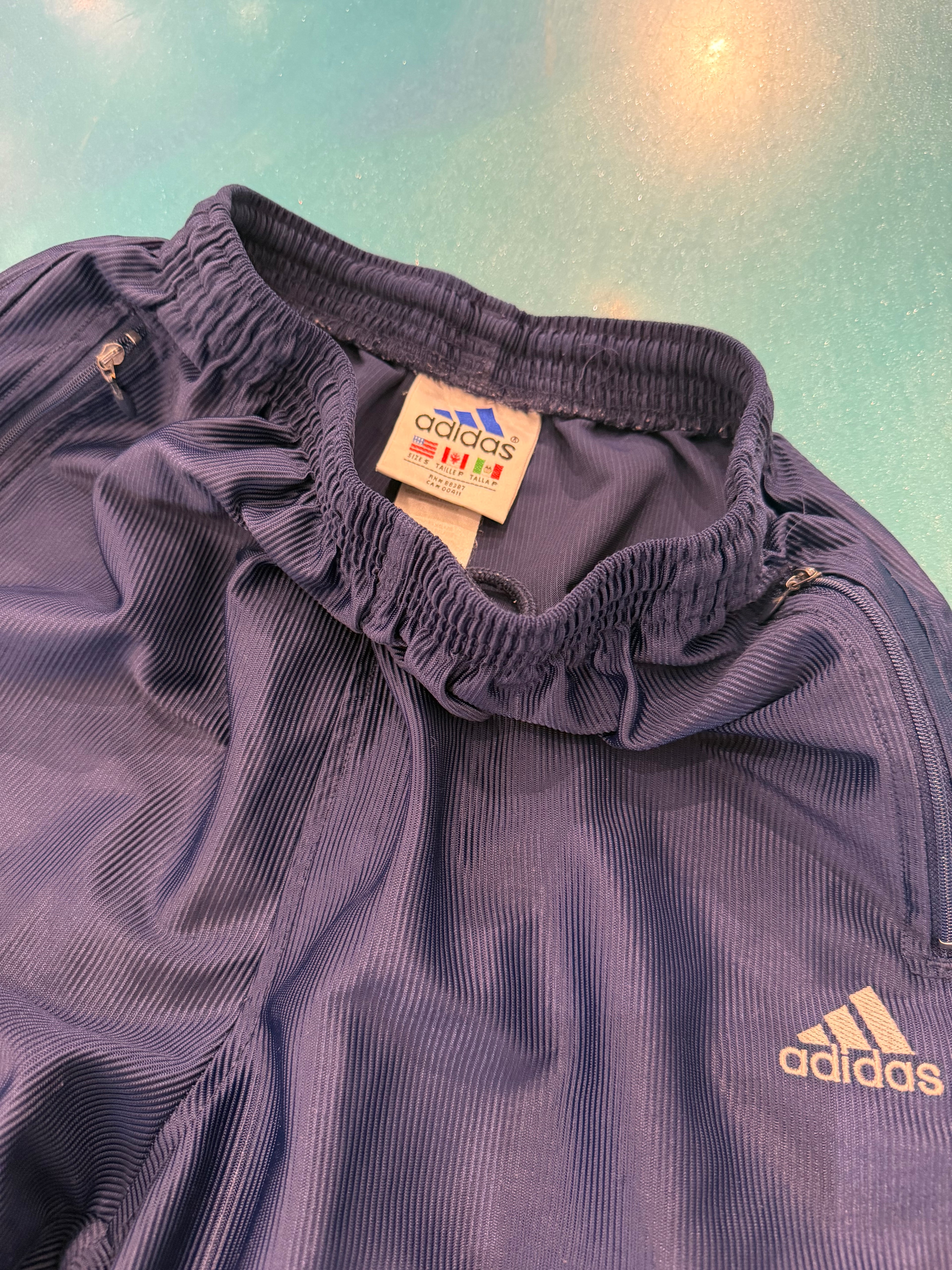 90s Adidas Pleated Track Pants (S)