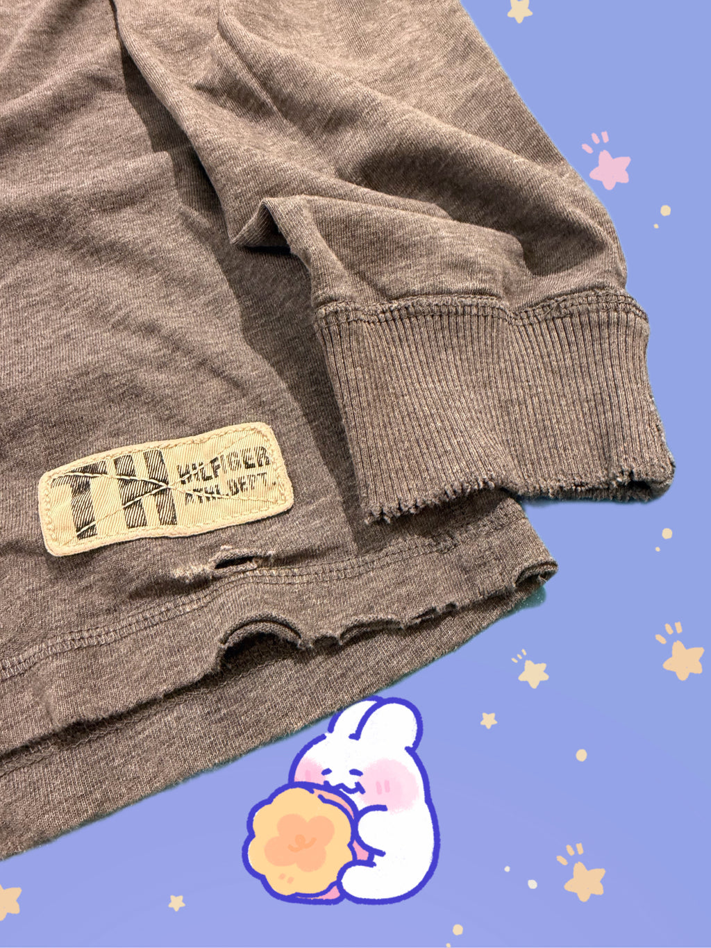 Distressed Tommy Hilfiger Longsleeve (XL)