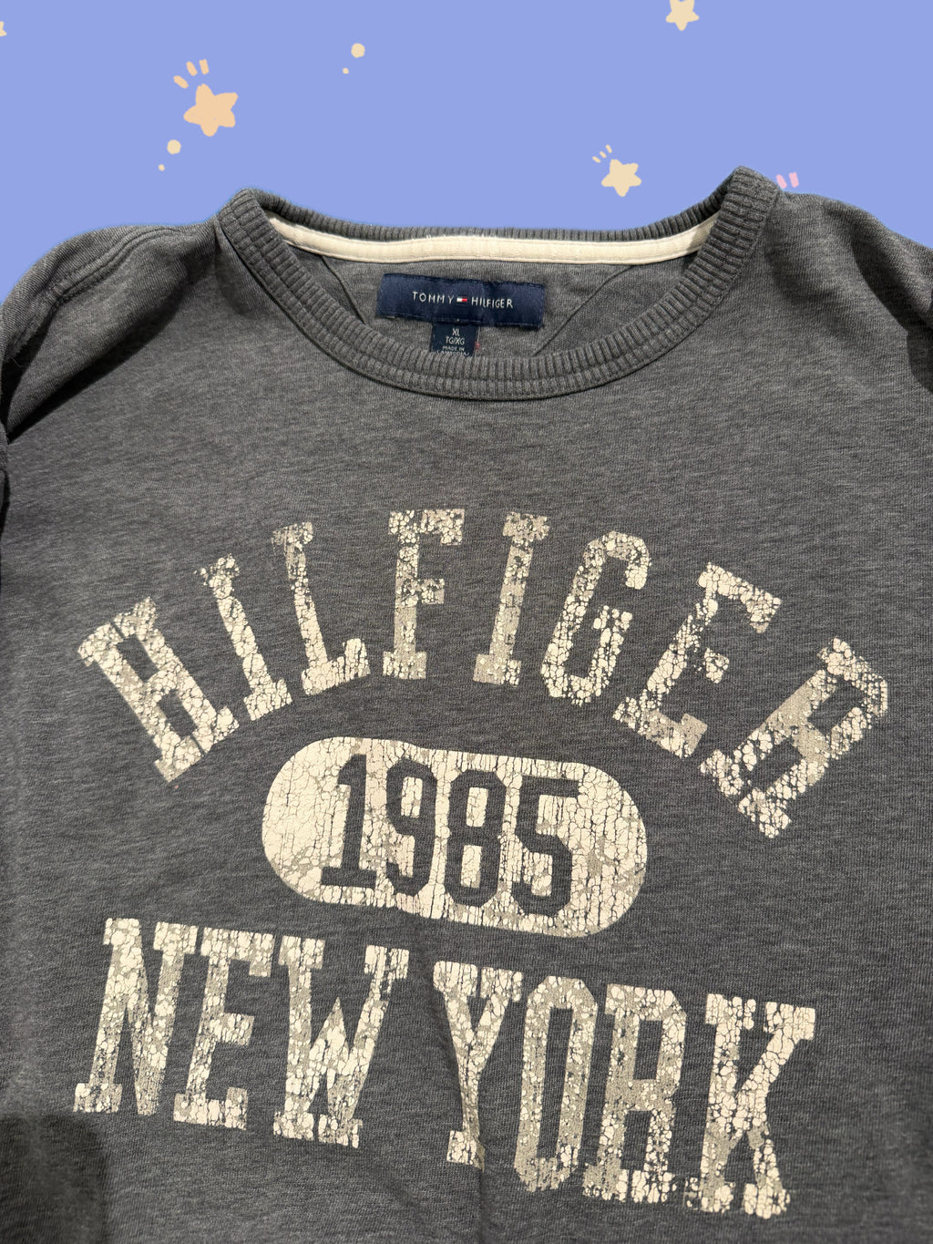Distressed Tommy Hilfiger Longsleeve (XL)