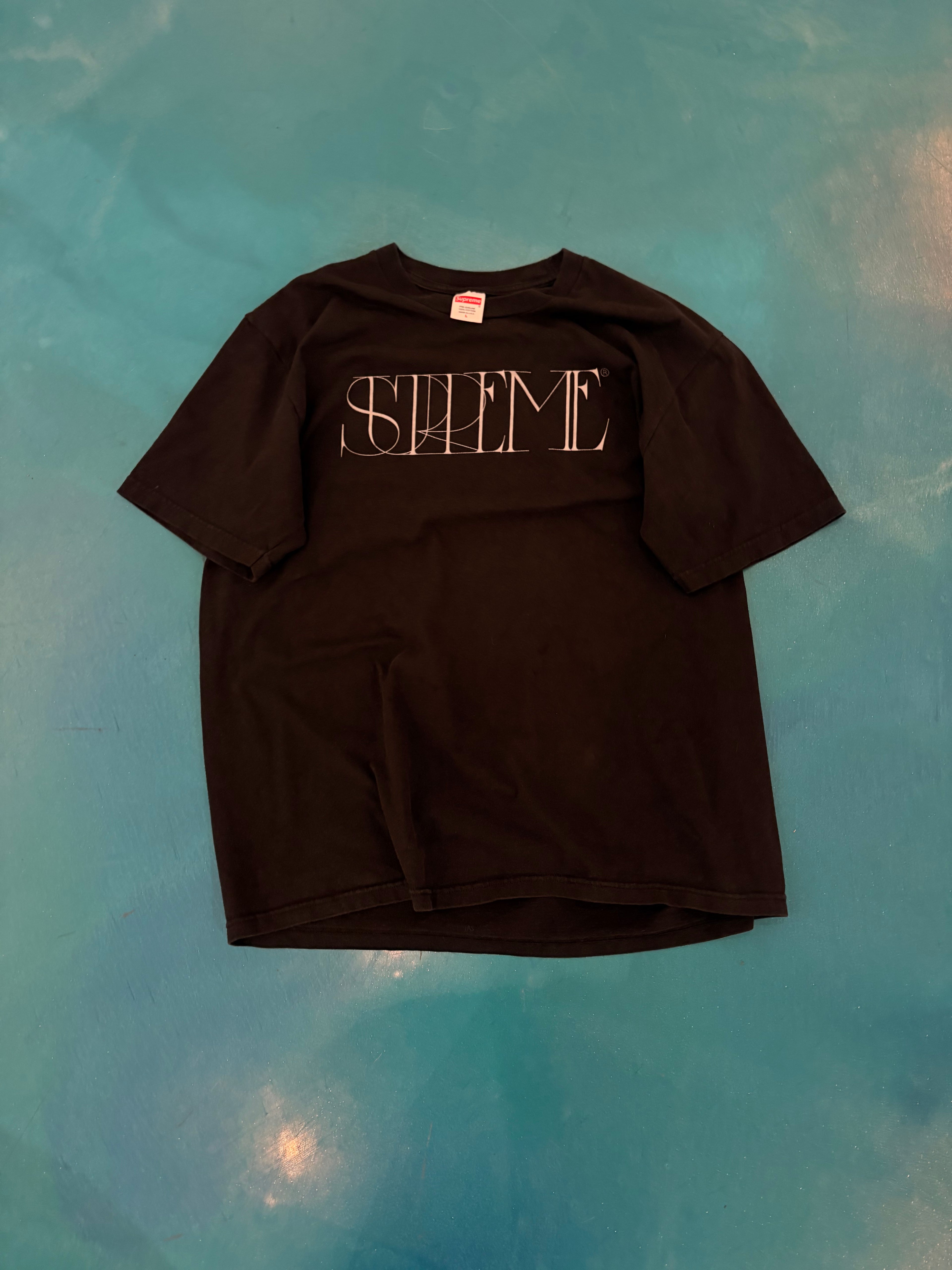 Supreme Trademark Tee 'Black' SS22 (L)