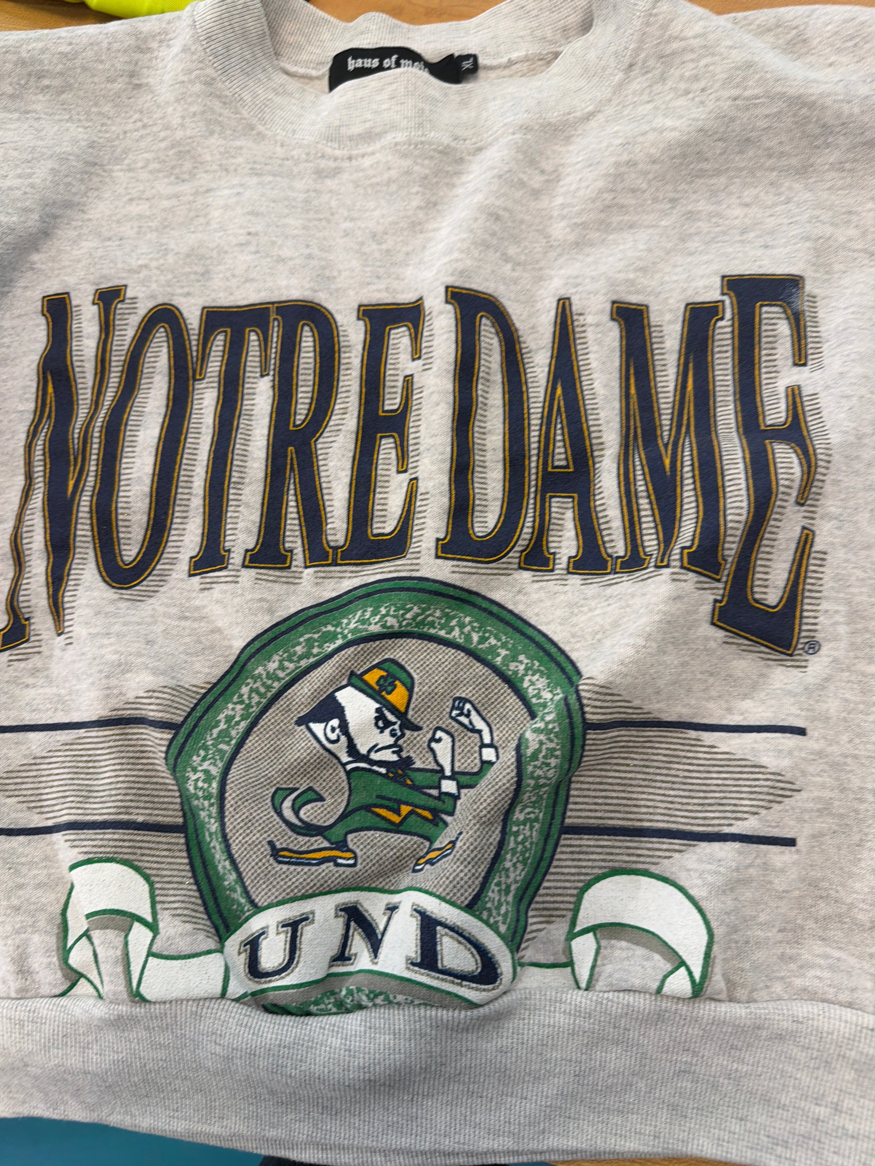 Notre Dame Cropped Crew