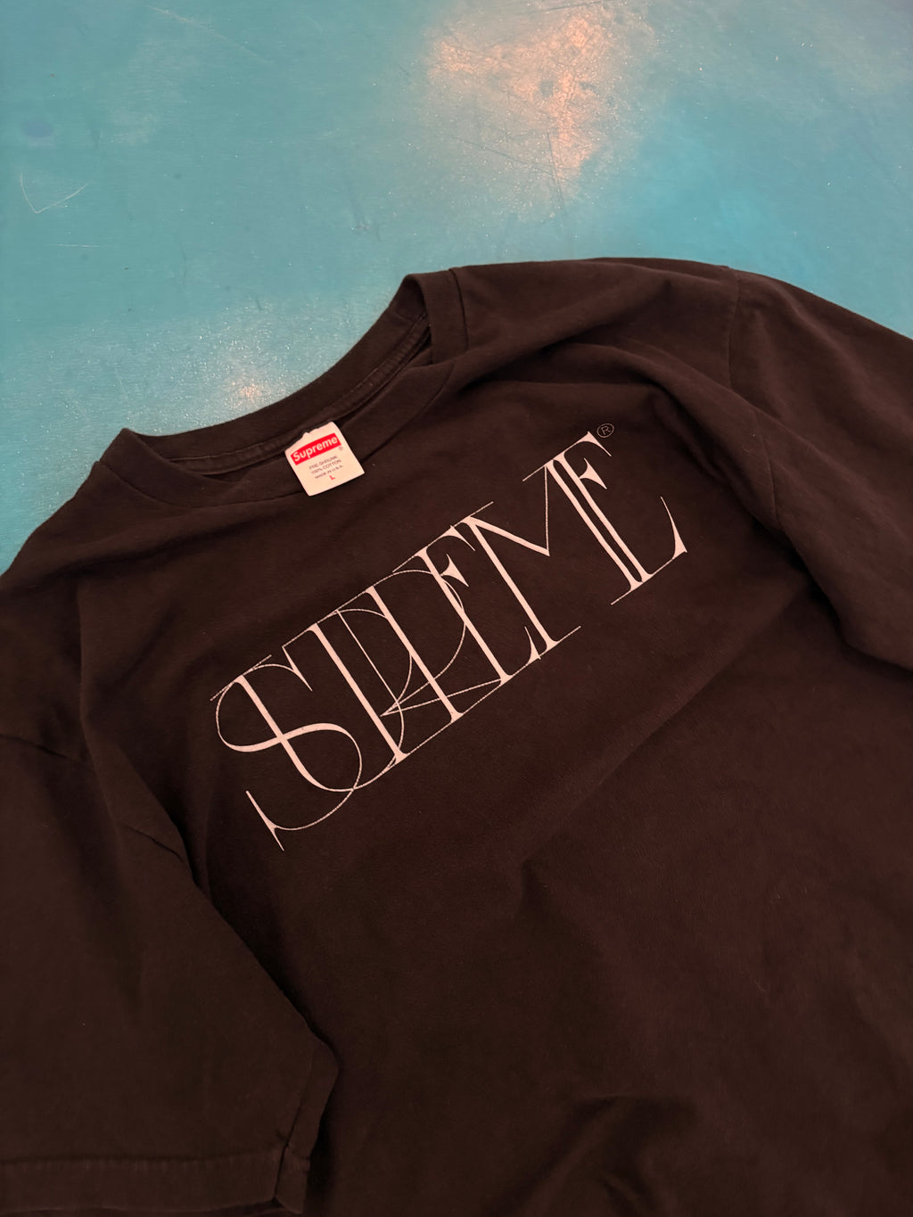 Supreme Trademark Tee 'Black' SS22 (L)