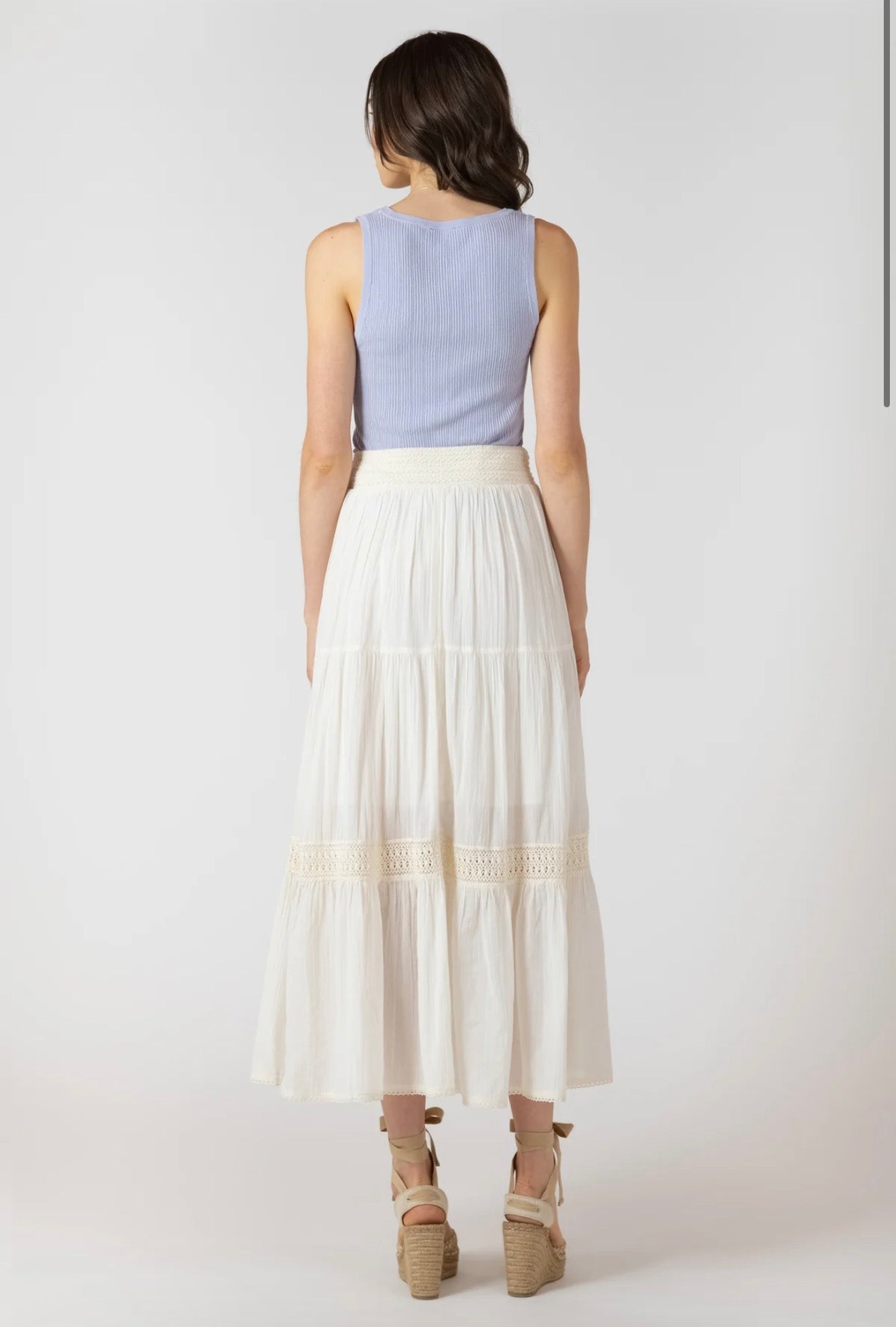 Dex Crochet Tiered Maxi Skirt (MWV)