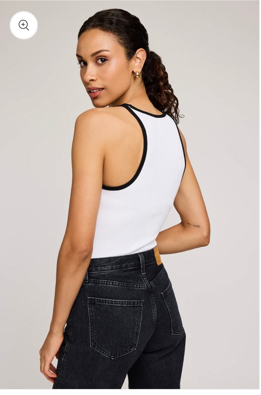 Gentle Fawn Ronan White Ringer Tee