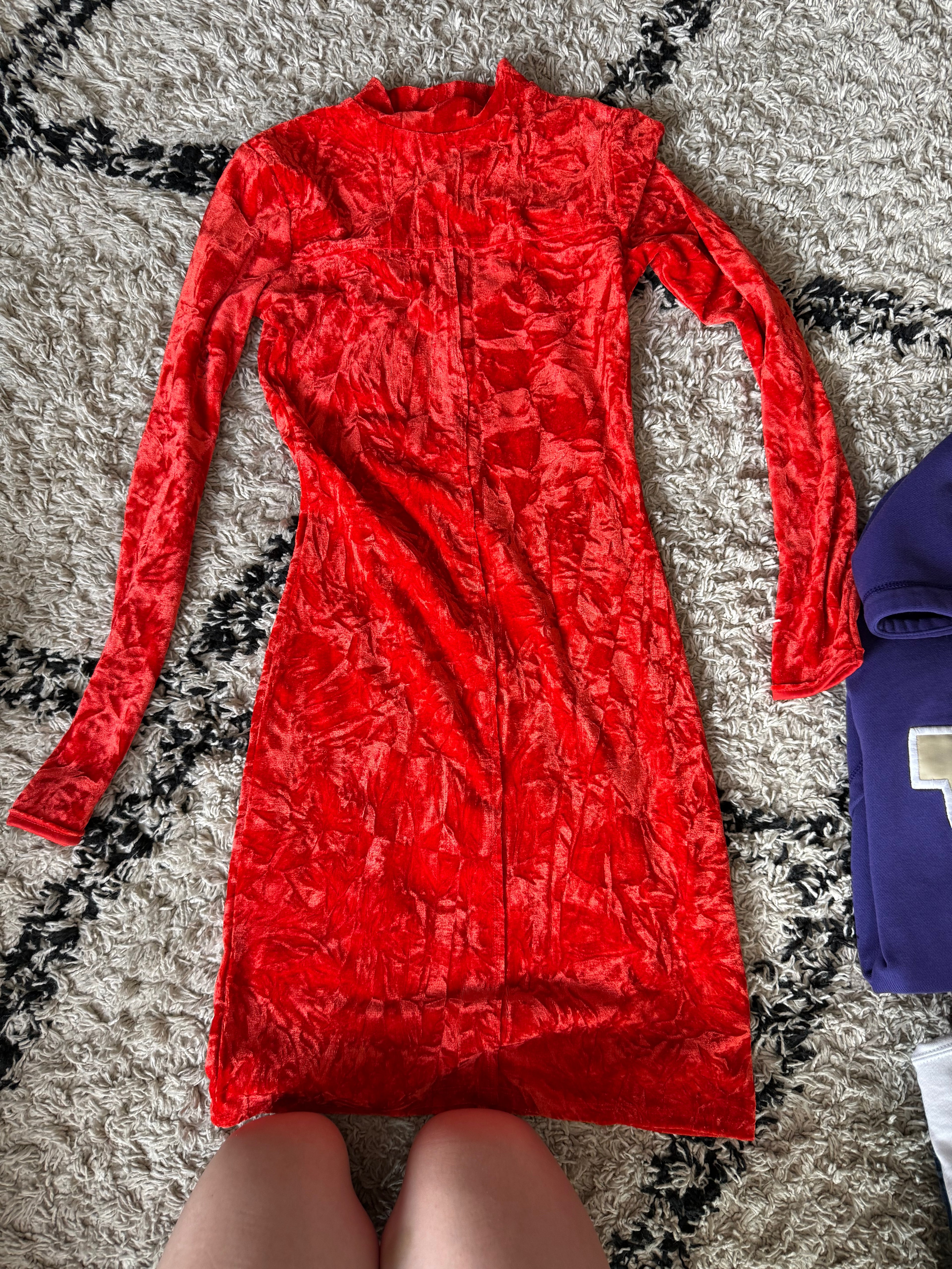 Urban Outfitters Red Velvet Dress (XS)