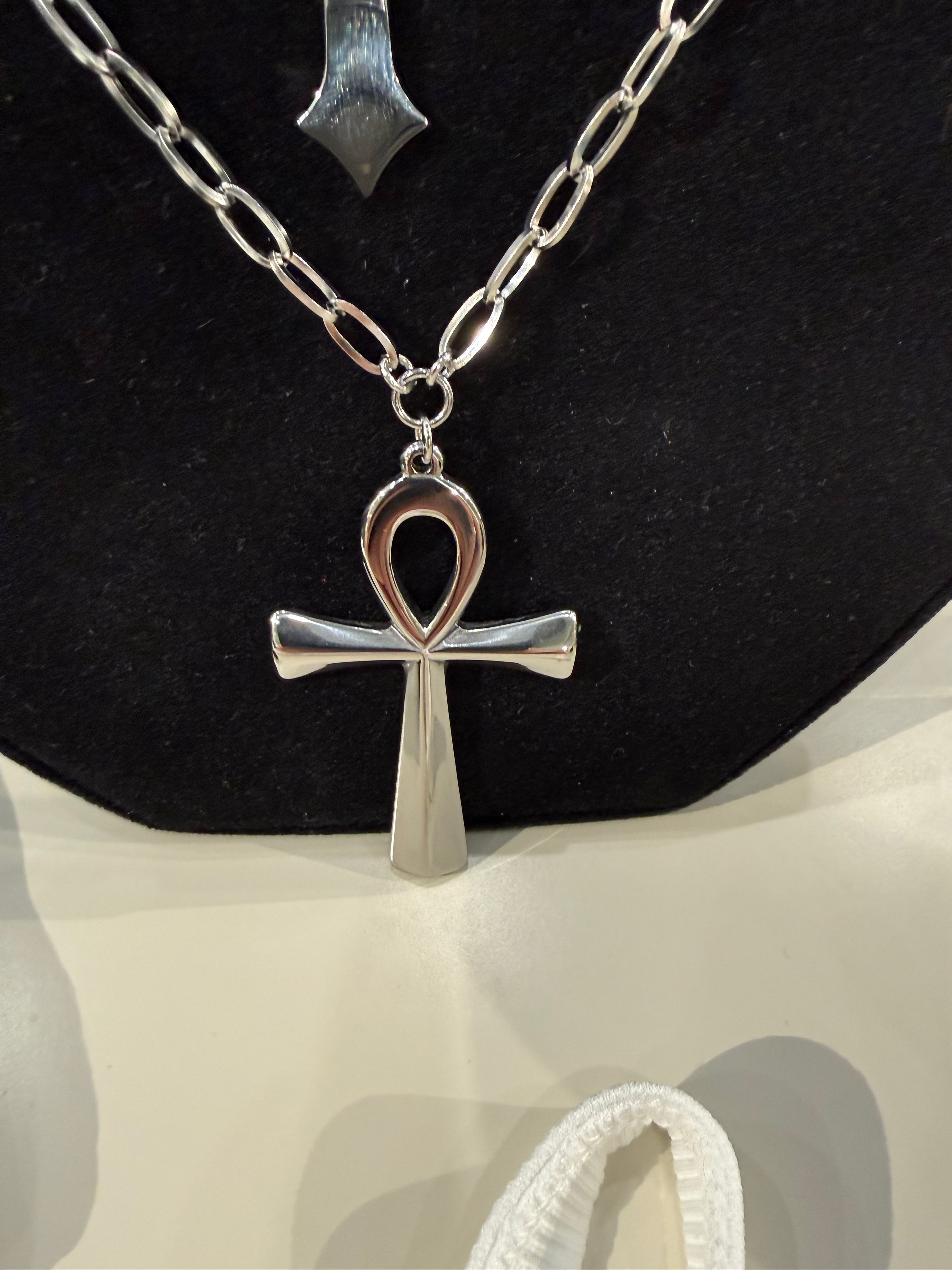 Too Bad Silver Cross Necklace