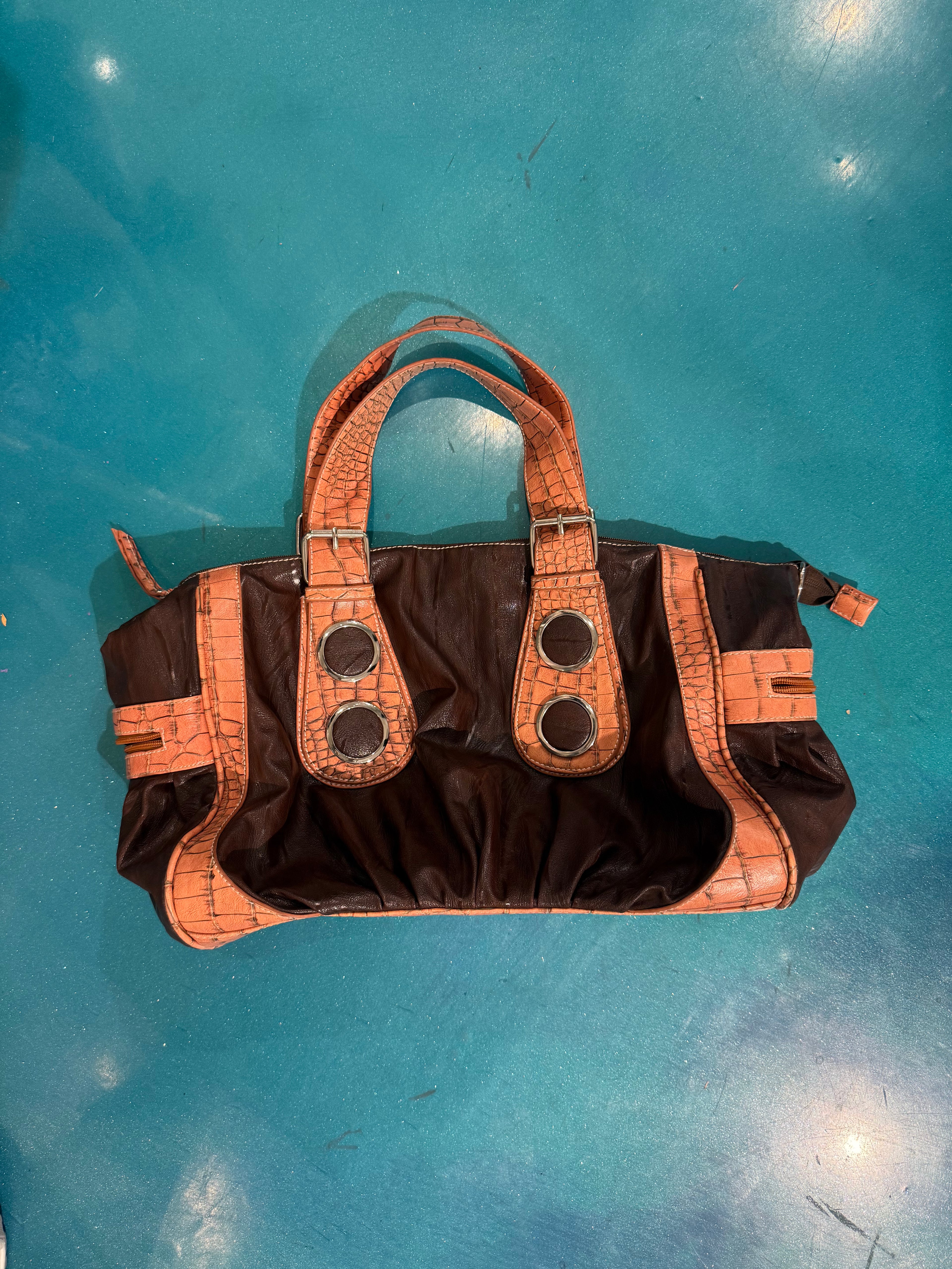 Vintage Snakeskin Button Bag