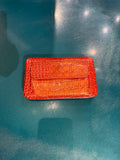 Snakeskin Orange Clutch