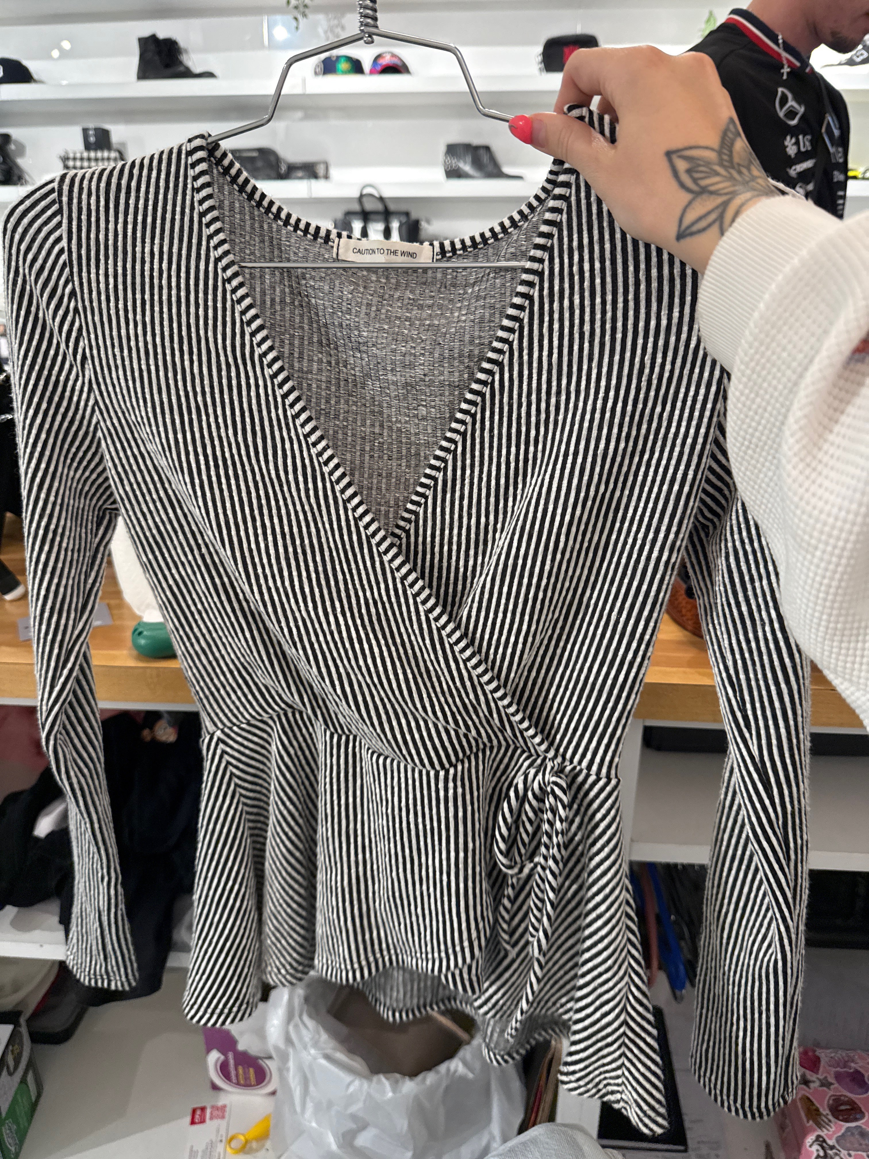 Striped Tie Shirt (S)