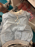 Jasp Striped Light Wash Pullover (XS)