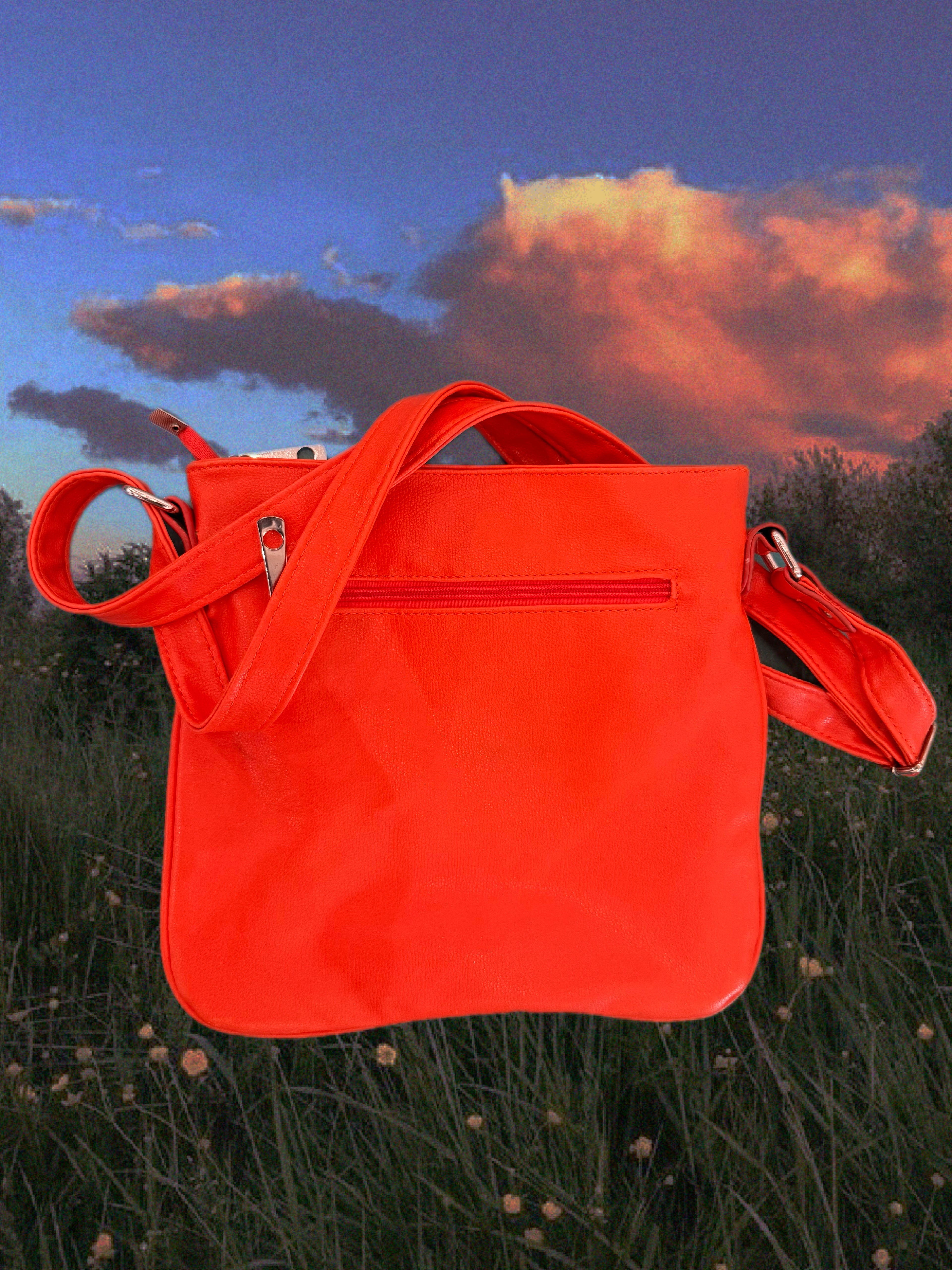Vintage Orange Vegan Leather