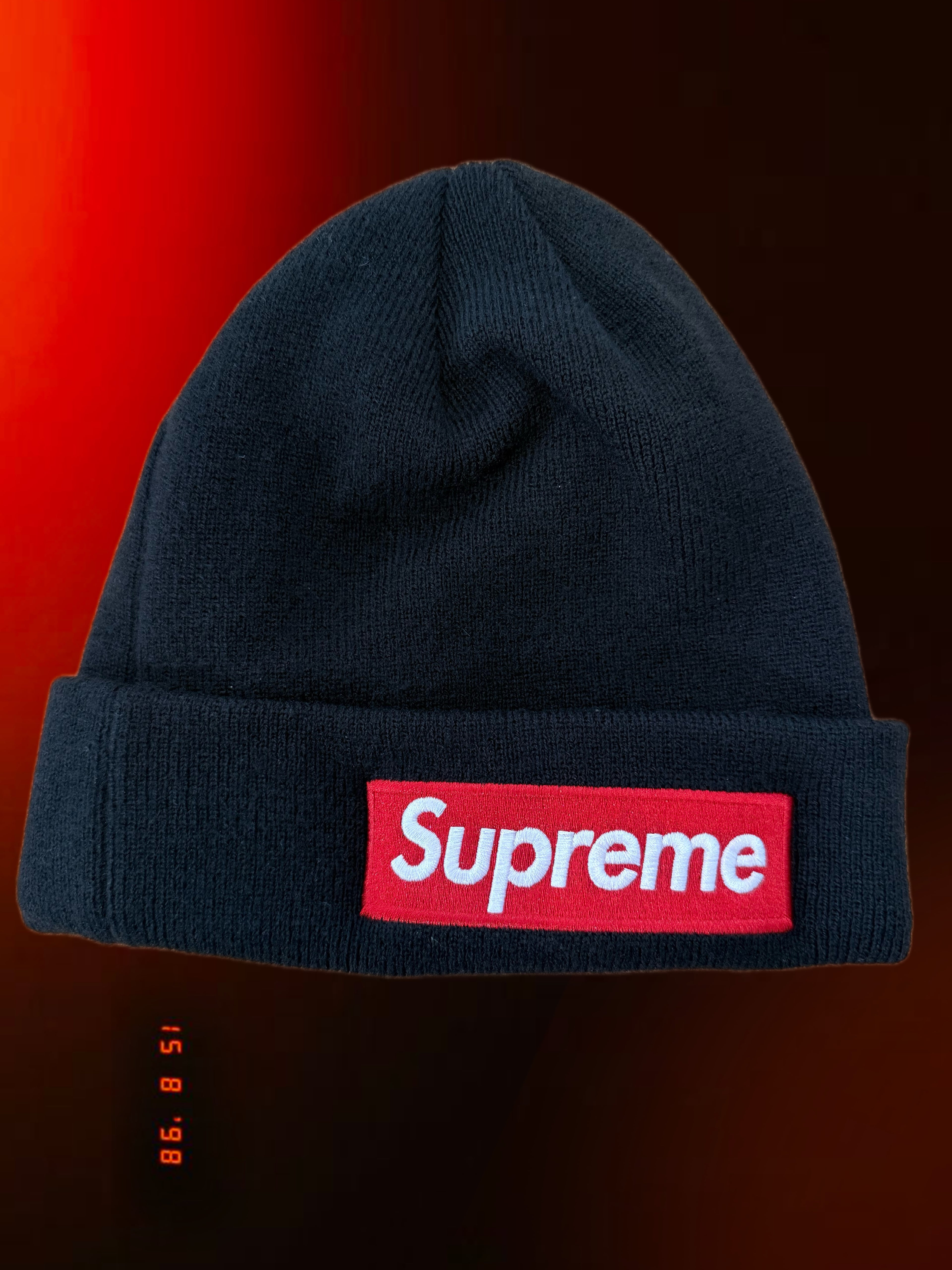 Supreme x New Era Box Logo Beanie 'Black' FW22