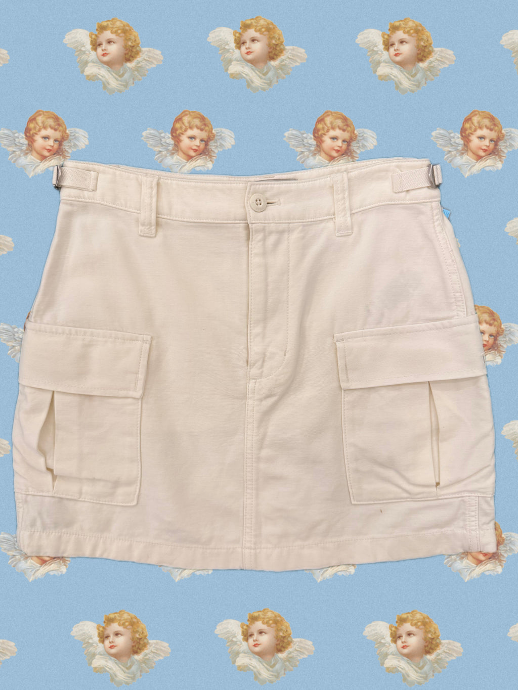TNA Cream Cargo Skirt (4)