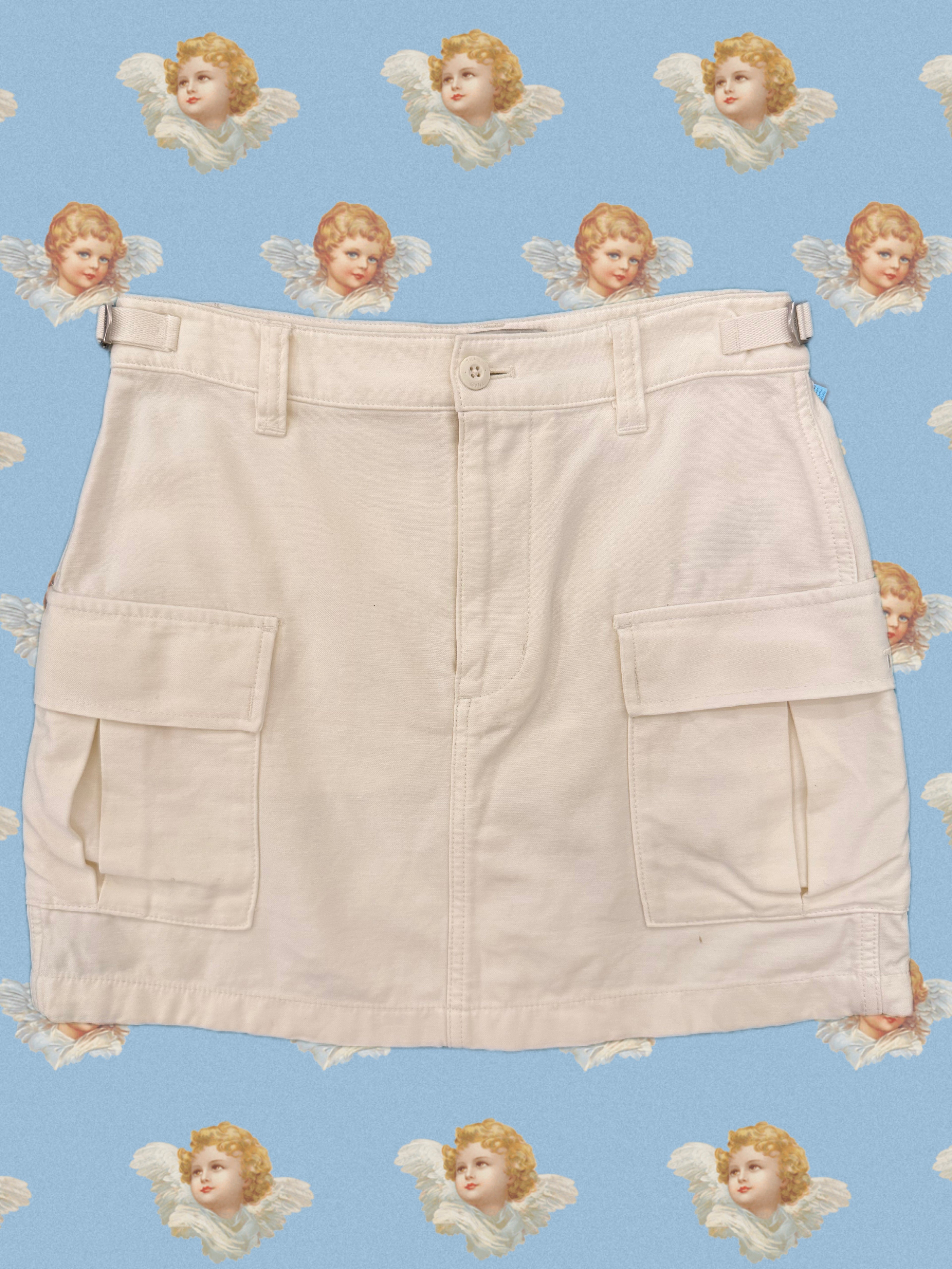 TNA Cream Cargo Skirt (4)
