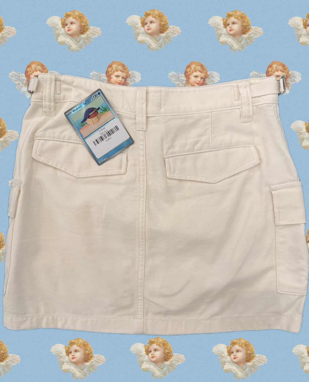 TNA Cream Cargo Skirt (4)