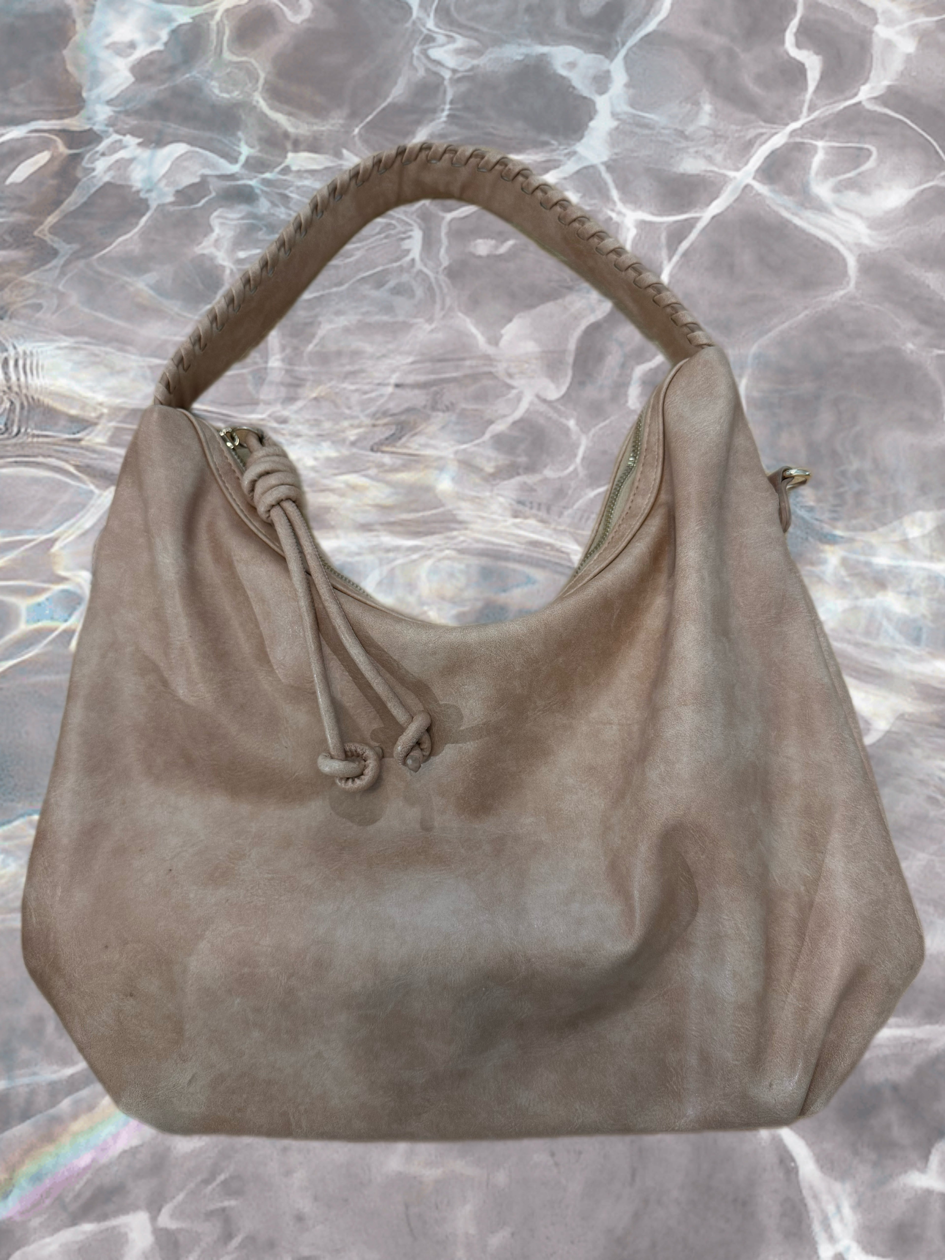 Slouchy Blush Boho Shoulder Bag