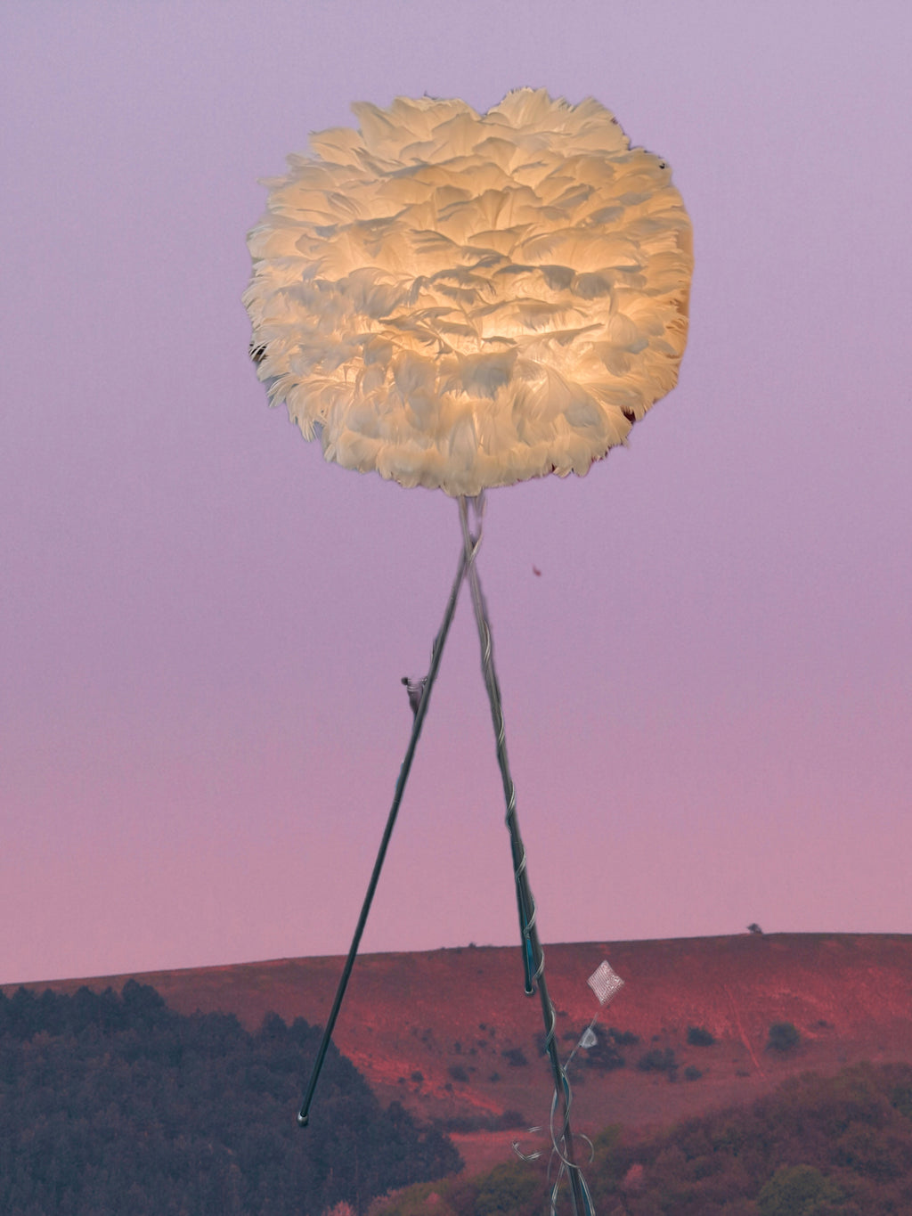 White Feather Floor Lamp