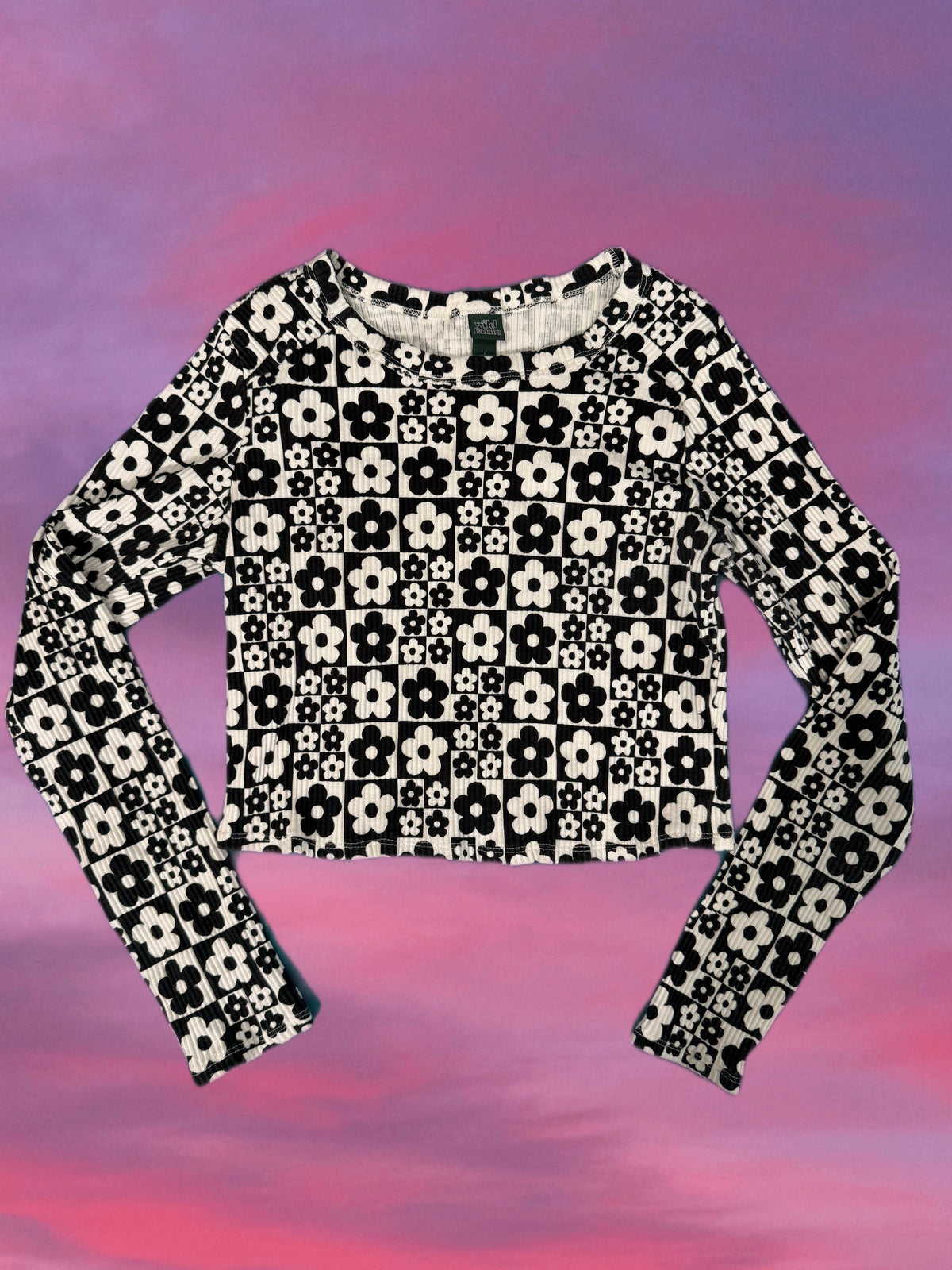 Wild Fable Ribbed Floral Crop