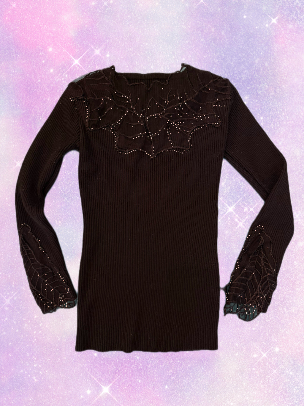 Black Bedazzled Top (XS)