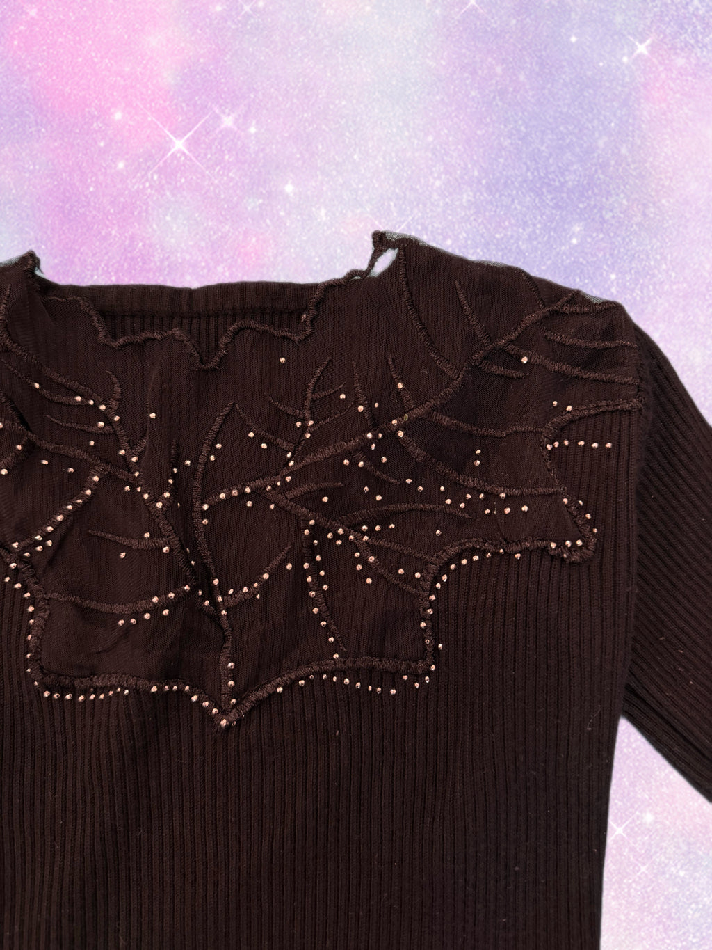 Black Bedazzled Top (XS)